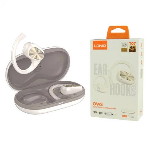 Ldnio T07 OWS Bone Conduction Earbuds Bluetooth 5.3 Black 500mAh Charging Case - LDNIO - Image 3