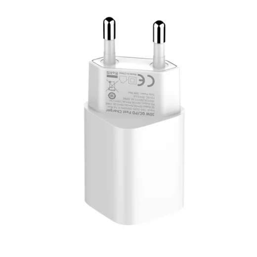شاحن لدينيو A2317C بقوة 30 واط بمنفذي USB-A و USB-C مع كابل لايتنينج بطول 1 متر أبيض - إل دي إن آي أو - Image 2