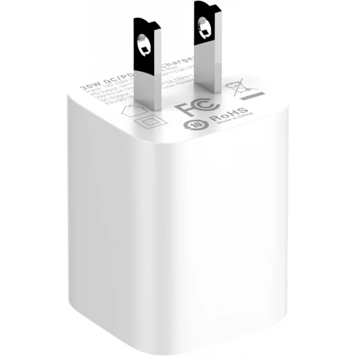 شاحن لدينيو A2317C بقوة 30 واط بمنفذي USB-A و USB-C مع كابل لايتنينج بطول 1 متر أبيض - إل دي إن آي أو - Image 6