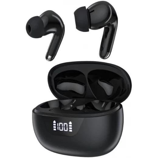 Choetech BH T60 Wireless Earbuds, ENC+ANC, Bluetooth 5.3, Black, Up to 40 Hours Playtime, Fast Charging, IPX4 Water Resistant Choetech BH T60 Wireless Earbuds, ENC+ANC, Bluetooth 5.3, Black, Up to 40 Hours Playtime, Fast Charging, IPX4 Water Resistant