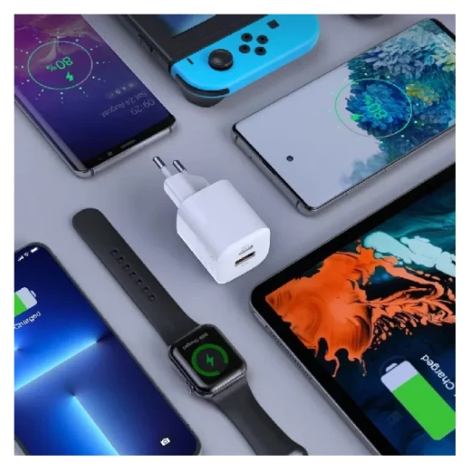شاحن جداري تشويتك 33 واط بمنفذ USB-C، محول شحن سريع مزدوج، أبيض PD5006 - تشويتك - Image 6
