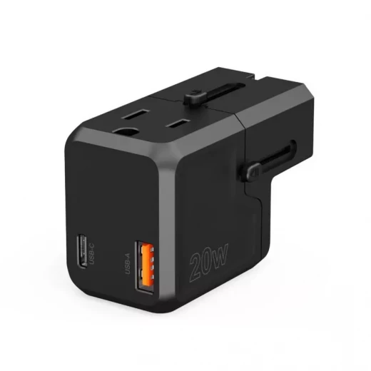 Choetech GaN 20W PD USB-A and USB-C Travel Charger Adapter Black Fast Charging for iPhone 14, 13, 12, Samsung Galaxy, and More - Choetech - Image 4