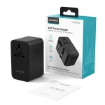 Choetech GaN 45W PD Universal Travel Adapter with Retractable USB-C Black PD5021 - Choetech