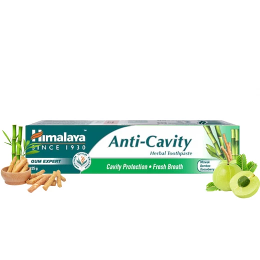 Himalaya Anti-Cavity Herbal Toothpaste 125g, Fluoride-Free, Neem & Pomegranate for Oral Care Himalaya Anti-Cavity Herbal Toothpaste 125g, Fluoride-Free, Neem & Pomegranate for Oral Care