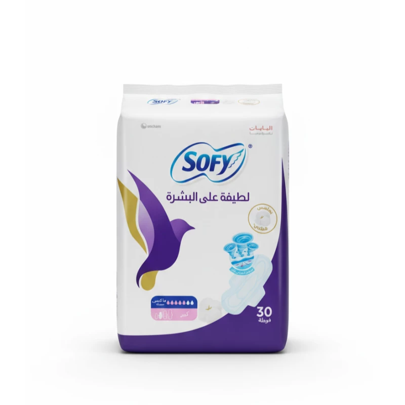 فوط كبيرة سوفي اللطيفة على البشرة, 30 فوطة - سوفي