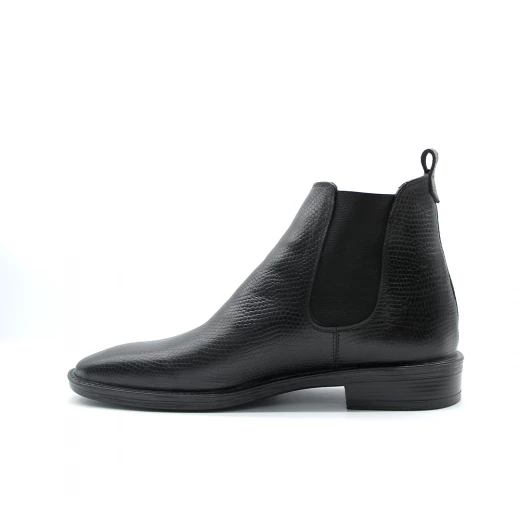 Men's stylish black leather Chelsea boots a slip-on dress boot Classic, sophisticated, and perfect for smart and practical outfits 42 - Shooz - Image 3