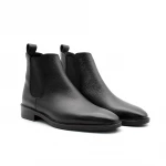 Men's stylish black leather Chelsea boots a slip-on dress boot Classic, sophisticated, and perfect for smart and practical outfits 42 - Shooz