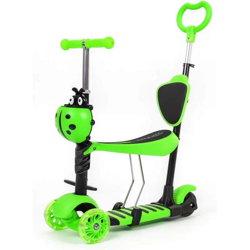 5-in-1 Baby/Toddler Multi-Functional Scooter & Ride-on - Balance and Push Walker Green - My Dolly