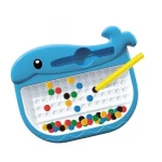 Magnetism Mini Whale Drawing Board - Educational Magnetic Dot Pen Puzzle Toy with 10 Pattern Cards - My Dolly