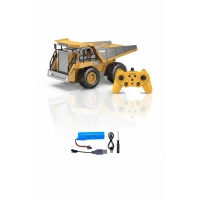 9-Channel Remote Control Die-Cast Metal Dump Truck (555-14) - 1:20 Scale, 2.4 GHz Control, and Alloy Engineering Details