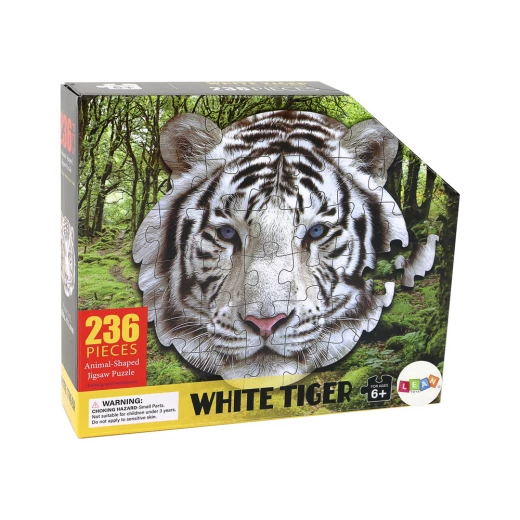 بازل White Tiger (النمر الأبيض) المُشكّل (NO. 88660) - 236 قطعة - مقاس 45.8x46 سم - للأطفال 6 سنوات فما فوق - تصميم فريد بازل White Tiger (النمر الأبيض) المُشكّل (NO. 88660) - 236 قطعة - مقاس 45.8x46 سم - للأطفال 6 سنوات فما فوق - تصميم فريد