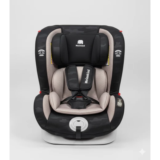 Meinkind Athena Isofix Car Seat Black And Biege| Safe, Comfortable & Adjustable Infant Car Seat with Side Impact Protection for Babies Meinkind Athena Isofix Car Seat Black And Biege| Safe, Comfortable & Adjustable Infant Car Seat with Side Impact Protection for Babies