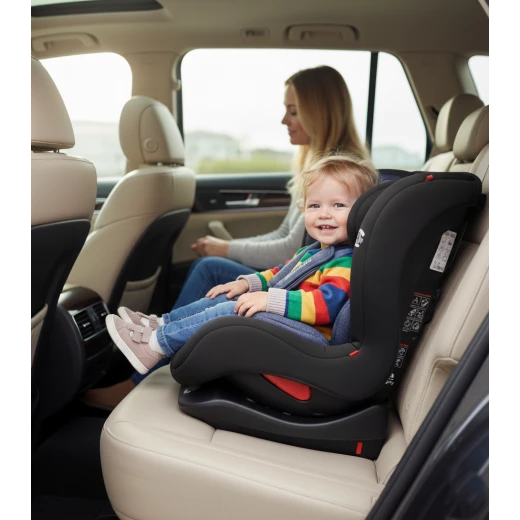 Meinkind Athena Isofix Car Seat Black And Biege| Safe, Comfortable & Adjustable Infant Car Seat with Side Impact Protection for Babies - Meinkind - Image 2