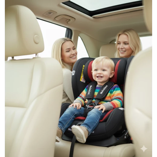 Meinkind Baby Car Seat MK688 Fix 0-25kg Group 0+/1/2 Black and Red Safety Certified - Meinkind - Image 2