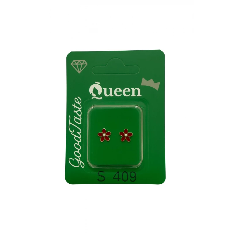 Queen Medical-Grade Stud Earrings – Pair, Hypoallergenic Surgical Steel & Gold-Plated, Secure - Queen