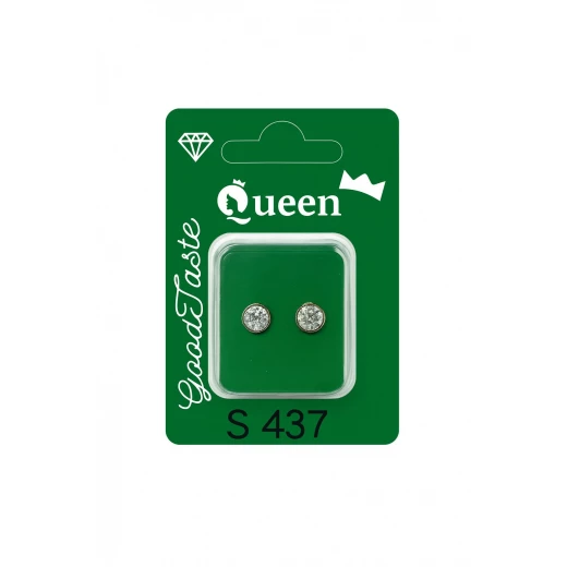 Queen Medical-Grade Stud Earrings – Pair, Hypoallergenic Surgical Steel & Gold-Plated, Secure Queen Medical-Grade Stud Earrings – Pair, Hypoallergenic Surgical Steel & Gold-Plated, Secure