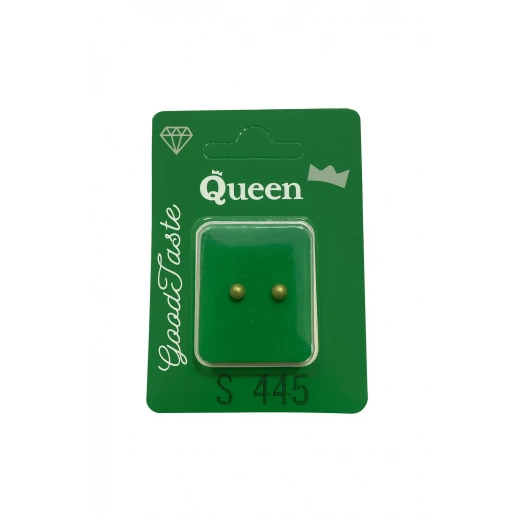 Queen Medical-Grade Stud Earrings – Pair, Hypoallergenic Surgical Steel & Gold-Plated, Secure Queen Medical-Grade Stud Earrings – Pair, Hypoallergenic Surgical Steel & Gold-Plated, Secure
