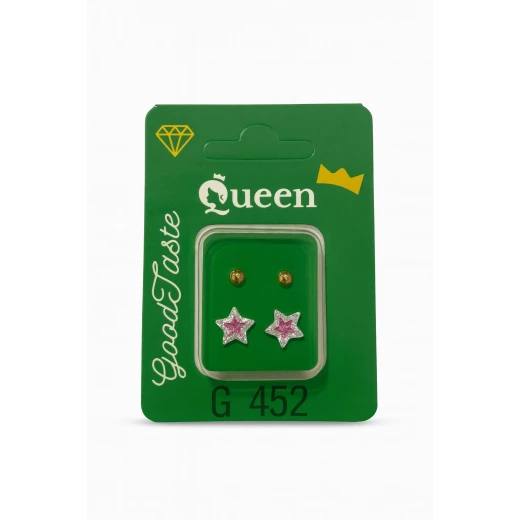 Queen Medical-Grade Stud Earrings – 2 Pairs, Hypoallergenic Surgical Steel & Gold-Plated, Secure Queen Medical-Grade Stud Earrings – 2 Pairs, Hypoallergenic Surgical Steel & Gold-Plated, Secure