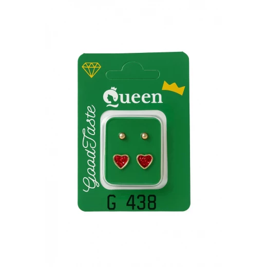 Queen Medical-Grade Stud Earrings – 2 Pairs, Hypoallergenic Surgical Steel & Gold-Plated, Secure Queen Medical-Grade Stud Earrings – 2 Pairs, Hypoallergenic Surgical Steel & Gold-Plated, Secure