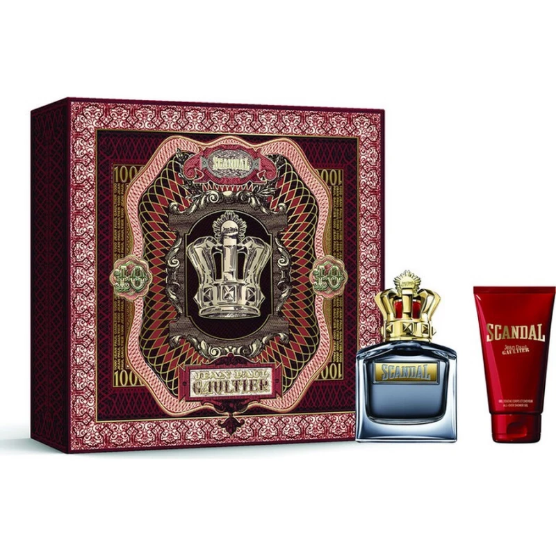 Jean Paul Gaultier Scandal Eau De Toilette Gift Set For Men 100ml. Includes EDT, Shower Gel, and Aftershave Balm A Sophisticated Fragrance Collection - Jean paul gaultier