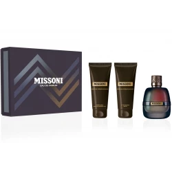 مجموعة هدايا عطر ميسوني بور هوم للرجال، ماء عطر، جل استحمام، بلسم بعد الحلاقة، إيطاليا