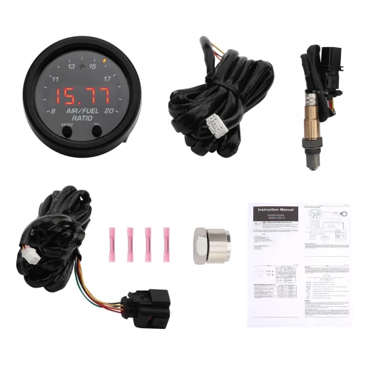 طقم مقياس نسبة الهواء/الوقود AEM X-Series Wideband UEGO، إطار أسود، واجهة سوداء، 2 1/16 بوصة - ايه اي ام - Image 9