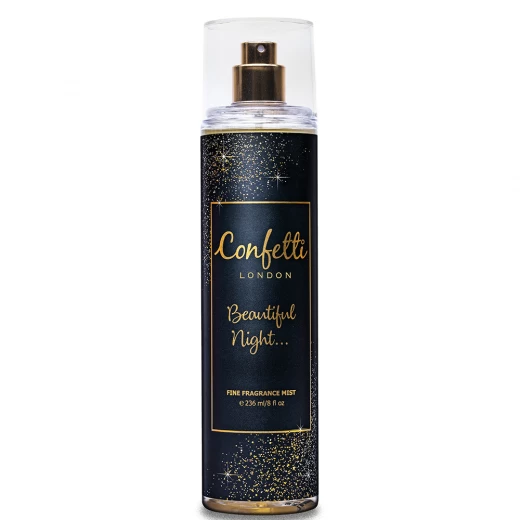 Confetti London Beautiful Night Body Mist 236ml | Elegant & Long-Lasting Fragrance for Women, Ideal Evening Perfume Spray Confetti London Beautiful Night Body Mist 236ml | Elegant & Long-Lasting Fragrance for Women, Ideal Evening Perfume Spray