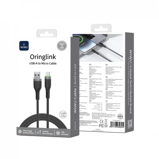 كابل مضفر من النايلون من سلسلة وي وو Wi-C066 Oring Link (12 واط) كابل مضفر من النايلون من سلسلة وي وو Wi-C066 Oring Link (12 واط)
