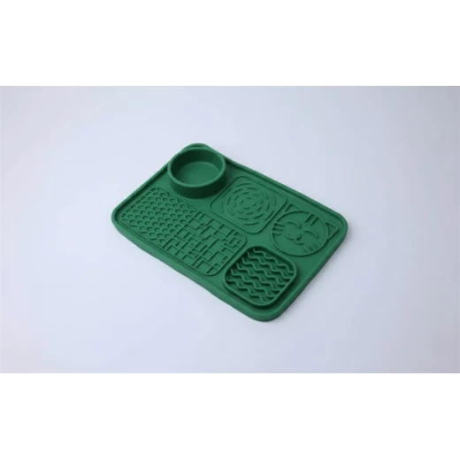 Wimow Pet Food Bowl Mat | Waterproof & Non-Slip Silicone | Keeps Floors Clean, Green Wimow Pet Food Bowl Mat | Waterproof & Non-Slip Silicone | Keeps Floors Clean, Green