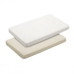 Cambrass 2 Fitted Sheet Set 50x80 cm, 100% Egyptian Cotton, Beige