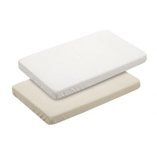 Cambrass 2 Fitted Sheet Set 50x80 cm, 100% Egyptian Cotton, Beige Cambrass 2 Fitted Sheet Set 50x80 cm, 100% Egyptian Cotton, Beige