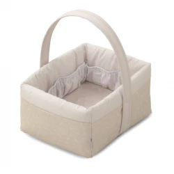 Cambrass Fresco Baby Basket, Acolchado, for Baby Hygiene Items, Beige
