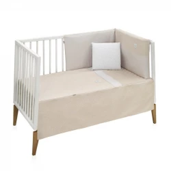 Cambrass Fresco Cuna 60 Bedding Set, 2 Piece Quilt and Protector, Beige
