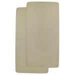 Meyco Jersey Fitted Sheets 2 Pack Breathable Cotton Crib Sheets 60x120cm - Meyco