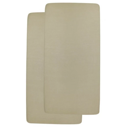 Meyco Jersey Fitted Sheets 2 Pack Breathable Cotton Crib Sheets 60x120cm