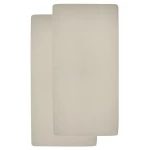 طقم ملاءات سرير ميكو Jersey مقاس 60x120 سم رملي (عبوة من 2) لمهد الأطفال - ميكو