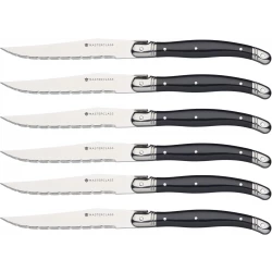 KitchenCraft Steak Knife Special Formula Steel Black Blade 23.5 cm Precision Cutting German Design Ergonomic Handle Superior Sharpness for Steaks and More 9.25 Inch