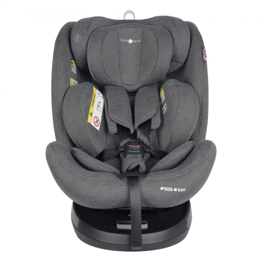 Cozy N Safe Apollo i-Size 360° Car Seat, Rotating, Moon Grey, Birth to 12 Years Cozy N Safe Apollo i-Size 360° Car Seat, Rotating, Moon Grey, Birth to 12 Years