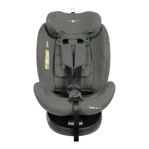Cozy N Safe Apollo i-Size 360° Car Seat, Rotating, Moon Grey, Birth to 12 Years - Cozy N Safe - Image 9