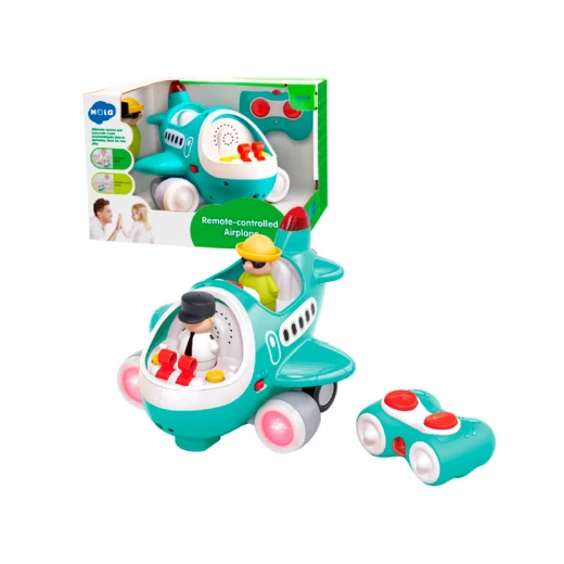 Hola Remote Control Airplane for Kids, Features Sound and Flashing Lights, Includes 2 Pilot Figures and Easy Control, Great Gift for Children Ages 3+ and Up Hola Remote Control Airplane for Kids, Features Sound and Flashing Lights, Includes 2 Pilot Figures and Easy Control, Great Gift for Children Ages 3+ and Up