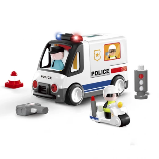 Hola Educational Police Car Toy Set 2-in-1, Multicolor, 1.5-5 Years Old - Hola - Image 3