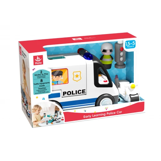 Hola Educational Police Car Toy Set 2-in-1, Multicolor, 1.5-5 Years Old Hola Educational Police Car Toy Set 2-in-1, Multicolor, 1.5-5 Years Old