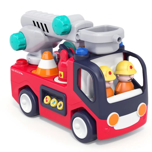 Hola Baby Fire Truck Early Learning Toy with Lights and Music 18-60 Months - Hola - Image 3