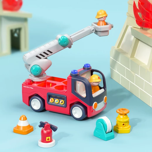 Hola Baby Fire Truck Early Learning Toy with Lights and Music 18-60 Months - Hola - Image 8