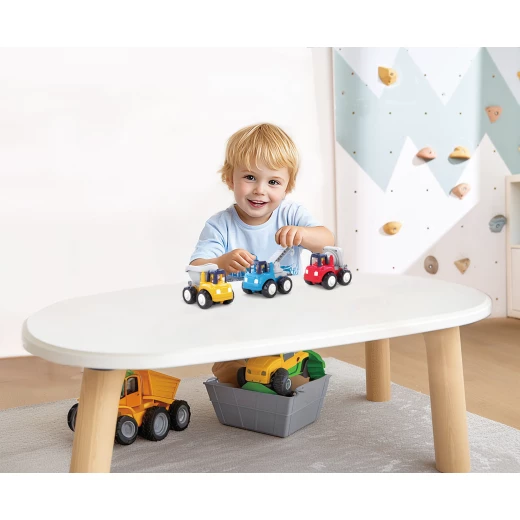 Hola Toys Construction Vehicle Crane Truck, Durable ABS Plastic, Battery-Free Educational Play - Hola - Image 3