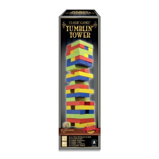 Ambassador Classic Games Wood Tumblin' Tower Colored Set of 48 Blocks Ages 6+ Years Ambassador Classic Games Wood Tumblin' Tower Colored Set of 48 Blocks Ages 6+ Years