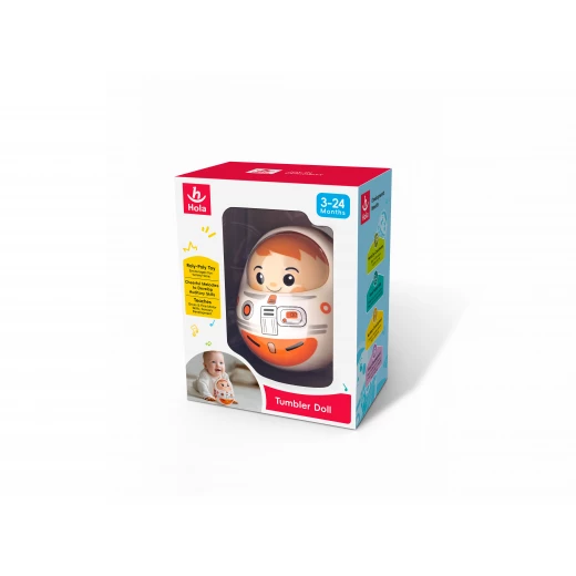 Hola Toys Baby Tumbler Toy: Adorable Interactive Playtime for Infants 3+ Months with a Movable Face and Engaging Design, Promoting Early Development and Fun Ages Hola Toys Baby Tumbler Toy: Adorable Interactive Playtime for Infants 3+ Months with a Movable Face and Engaging Design, Promoting Early Development and Fun Ages