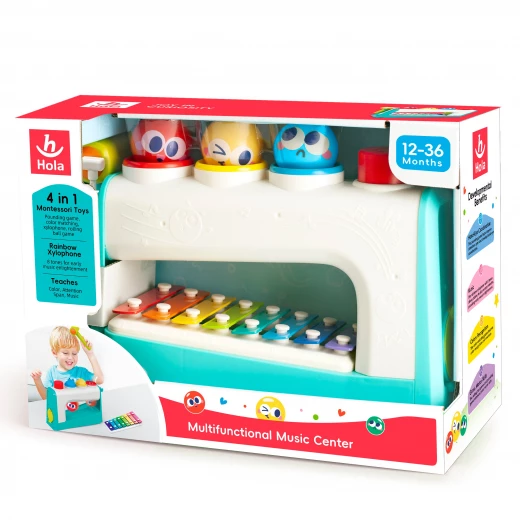 Hola Multifunctional Music Center Baby Toy with Xylophone and Colorful Balls Ages 12-36 month Hola Multifunctional Music Center Baby Toy with Xylophone and Colorful Balls Ages 12-36 month