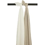 Meyco Pre-Washed Swaddle Blanket Set of 2 Offwhite and Sand 120x120cm - Meyco