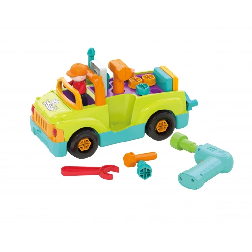 HOLA Toys Musical Tool Truck Toy Set with Electric Drill, Lights, and Sounds for Kids 18-36 Months - Hola - Image 3